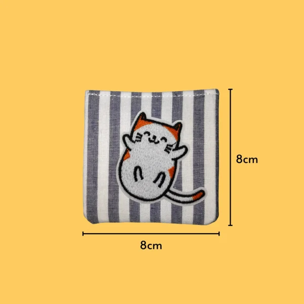 Iron-On-Patch-1582 Cheerful Calico Cat Iron-on Embroidery