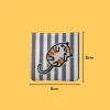 Sleeping Orange Striped Cat Iron-on Embroidery
