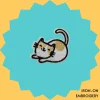 Stretching Cat Iron-on Embroidery