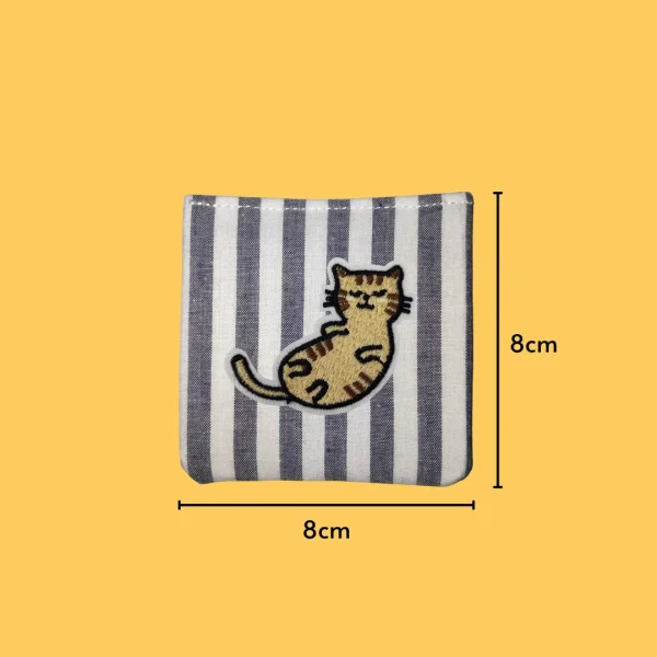 Sleeping Tabby Cat Iron-on Embroidery