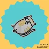Happy Orange Tabby Cat Iron-on Embroidery