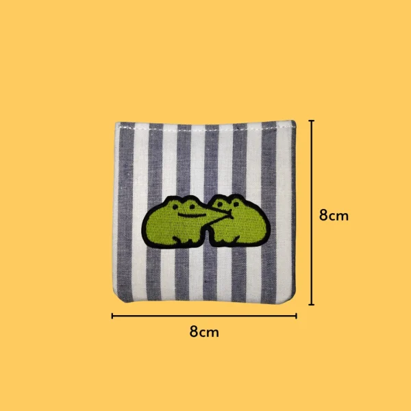 Frog Devouring Cheek Iron-on Embroidery