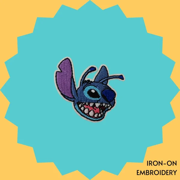 Iron-On-Patch-1603 Blue Monster Stitch Iron-on Embroidery
