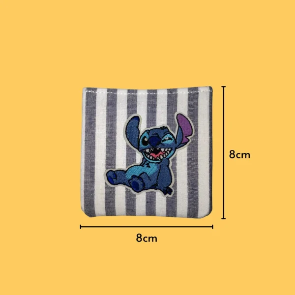 Winking Blue Monster Stitch Iron-on Embroidery