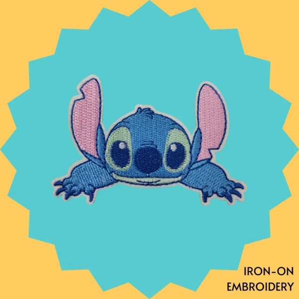 Iron-On-Patch-1613 Blue Monster Stitch Pounce Iron-on Embroidery