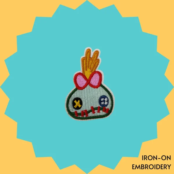 Iron-On-Patch-1615 Doll Scrump Face Iron-on Embroidery