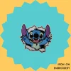 Surprise Blue Monster Stitch Iron-on Embroidery