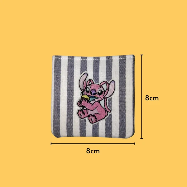 Iron-On-Patch-1634 Pink Monster Angel Eating Ice-Cream Iron-on Embroidery