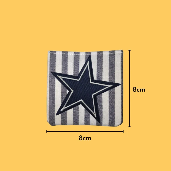 Large Blue Star Iron-on Embroidery