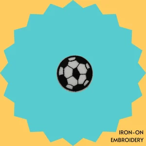 Black and White Ball Iron-on Embroidery