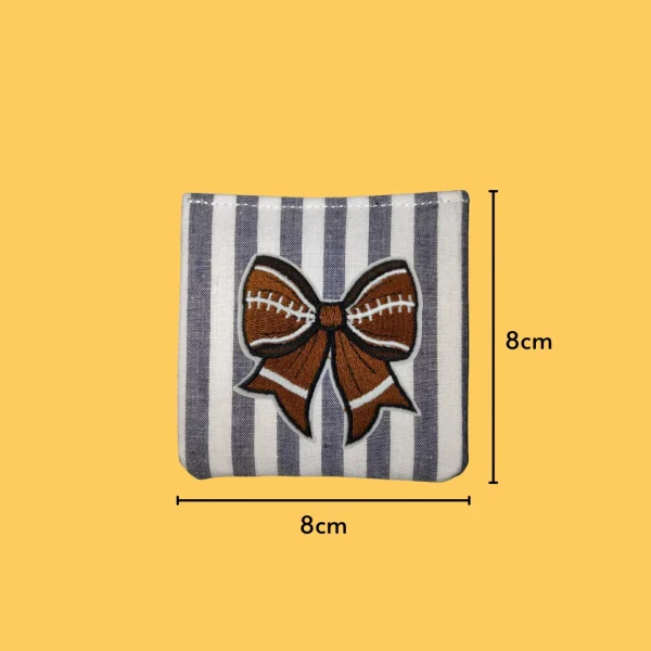 American Football Bow Iron-on Embroidery