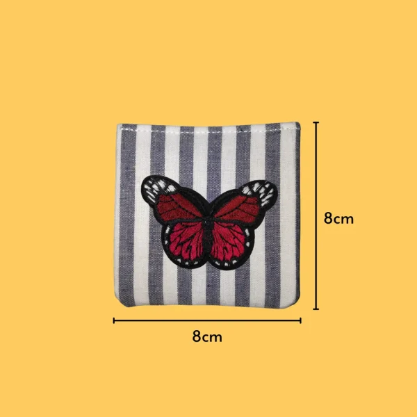 Iron-On-Patch-1690 Maroon Butterfly Iron-on Embroidery