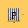 Black Large Letter 'P' Iron-on Embroidery