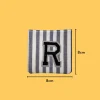Black Large Letter 'R' Iron-on Embroidery