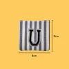Iron-On-Patch-1744 Black Large Letter 'U' Iron-on Embroidery