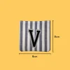 Black Large Letter 'V' Iron-on Embroidery