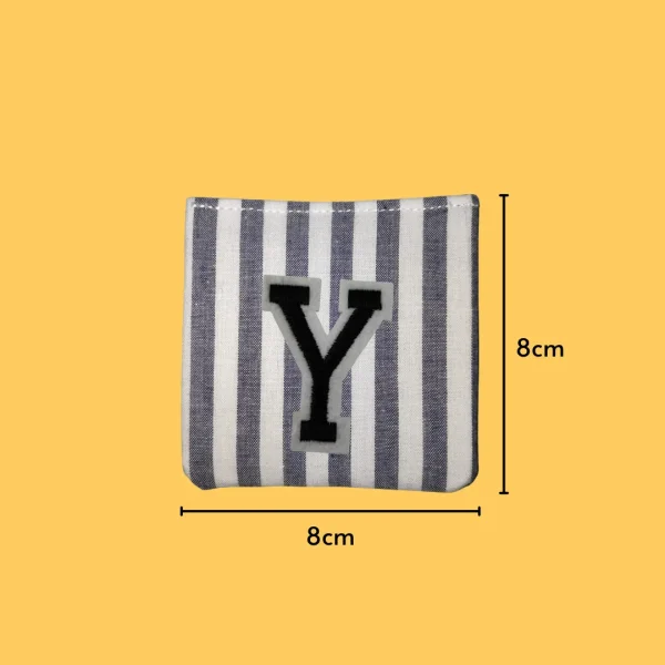 Black Large Letter 'Y' Iron-on Embroidery