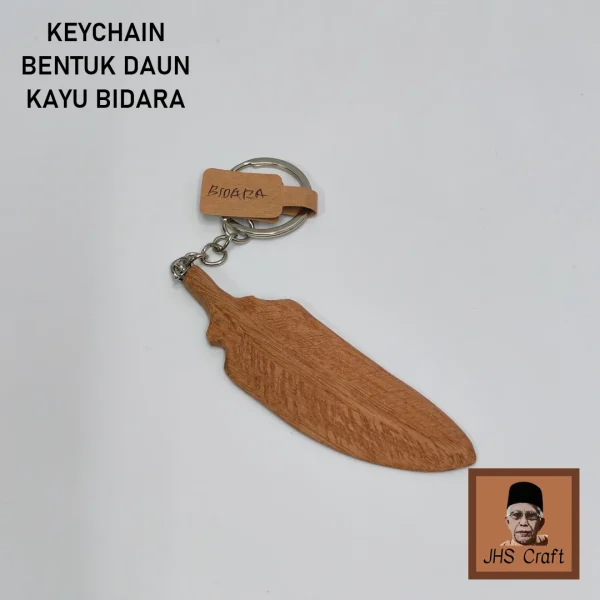 Keychain Bentuk Daun Kayu Bidara - JHS Craft