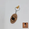 Keychain BRUNEI Jame' Asr Mosque & Simpur Flower Engraving Kayu Bidara - JHS Craft